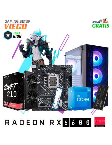 PC GAMER VIEGO INTEL I5-12400F 16GB 500GB T. VIDEO RX6600 8GB