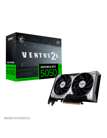 TARJETA DE VIDEO MSI RTX 5050 VENTUS 2X OC 8GB GDDR6 (912-V538-020) 128 BIT