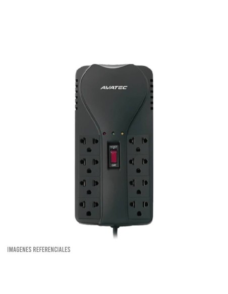 ESTABILIZADOR AVATEC 8 TOMAS ( AVA-1200UB ) 1200VA/600W | 2 USB