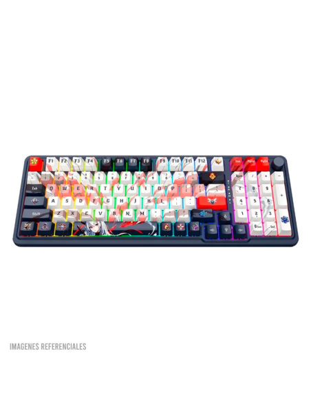 TECLADO GAMER REDRAGON EISA VERSION ANIME (K686AK-RGB-PRO) SWITCH VERDE MENTA| WIRED- WIRELESS- BT| LED RGB