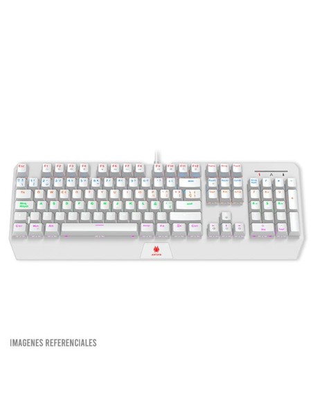 KIT GAMER ANTRYX GC-5100 TECLADO + MOUSE (AGC-5100WRE-SP) WHITE | SWITCH RED | LED-RAINBOW