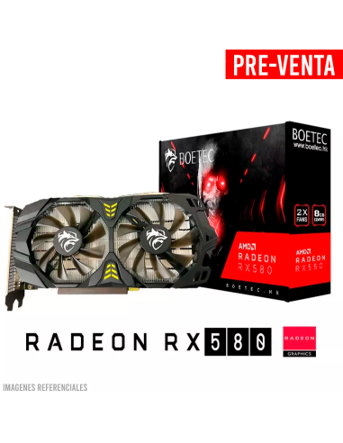 TARJETA DE VIDEO BOETEC RX 580 8GB ( RX 580 8GD5 ) 256 BITS