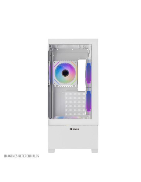 CASE GAMER HALION JUPITER K04 WHITE ( JUPITER-K04-WH ) S/FUENTE | VIDRIO TEMPLADO | 6 LED-ARGB