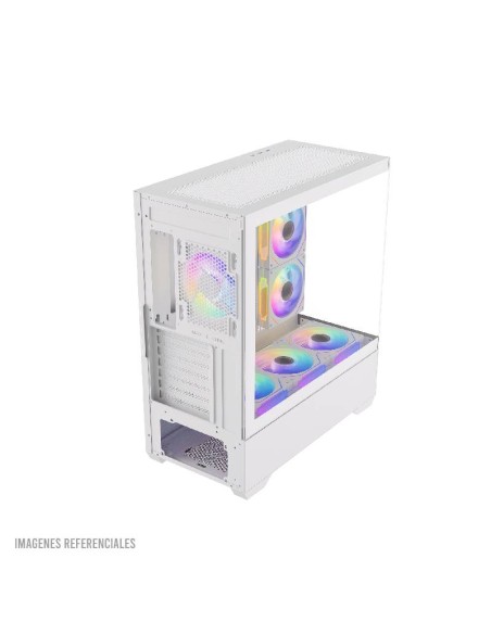 CASE GAMER HALION JUPITER K04 WHITE ( JUPITER-K04-WH ) S/FUENTE | VIDRIO TEMPLADO | 6 LED-ARGB