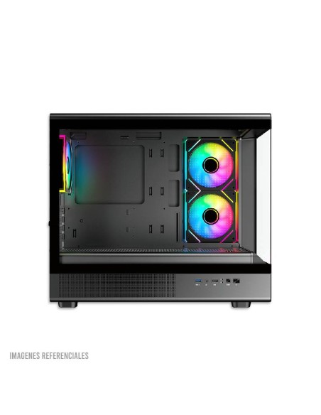 CASE ANTRYX FX-630M BLACK ( AC-FX630MK ) S/FUENTE | PANEL VIDRIO | LED-ARGB