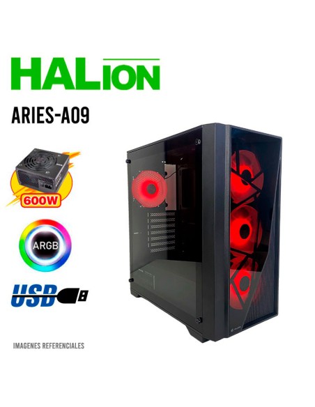 COMPUTADORA GAMER YORU INTEL I3-12100F 16GB 500GB T. VIDEO RX 560 4GB + 23.8 FHD + KIT RAPTOR