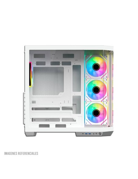 CASE ANTRYX FX 800 WHITE ( AC-FX800W ) S/FUENTE | VIDRIO TEMPLADO| USB-C | LED-ARGB