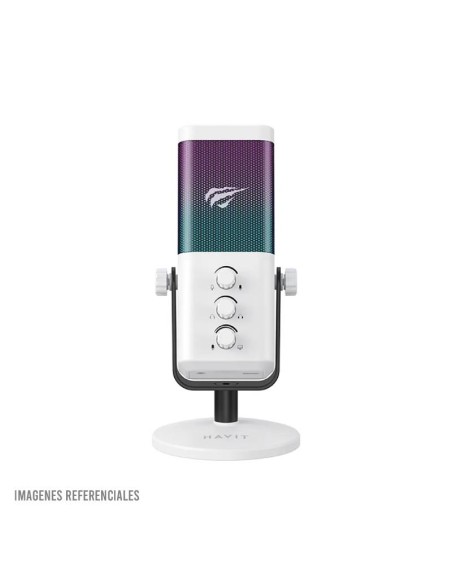 MICROFONO HAVIT GAMENOTE GK65 (HVGC-GK65-WH) RGB|WHITE