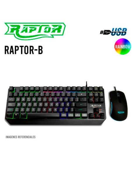 COMPUTADORA GAMER MIKASA RYZEN 7-5700X 16GB 1TB SSD GEFORCE RTX 5050 8GB + 23.8 FHD 144HZ + KIT RAPTOR