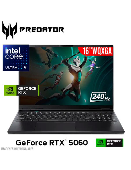 LAPTOP GAMER ACER PREDATOR HELIOS NEO PHN16S-71-91AW ULTRA 9-275HX 16GB 1TB SSD GEFORCE RTX 5060 8GB 16 WQXGA 240HZ WINDOWS 11