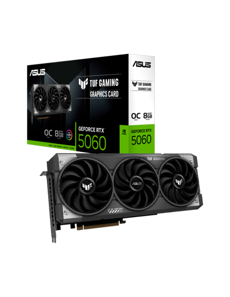 TARJETA DE VIDEO ASUS RTX 5060 TUF GAMING OC 8GB GDDR7 (90YV0N00-M0AA00) 128 BIT
