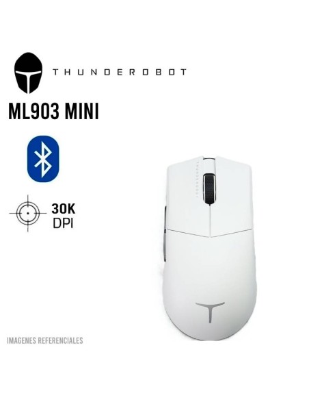 MOUSE GAMER THUNDEROBOT ( ML903 MINI WHITE ) INALAMBRICO | SENSOR PAW 3950 PRO | 30K DPI