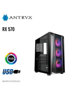 CASE ANTRYX RX 570 ( AC-RX570K ) S/FUENTE | VIDRIO...