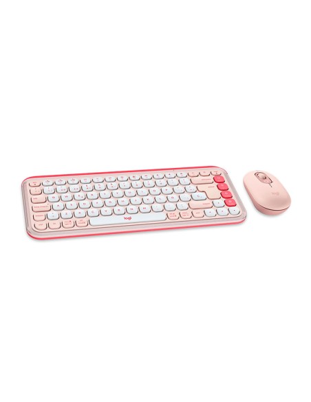 TECLADO LOGITECH + MOUSE POP ICON SP BLUETOOTH|WIRELESS|COPILOT|ROSA (920-013053)