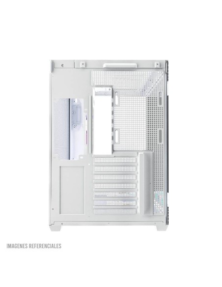 CASE GAMER HALION FISH TANK C708 WHITE ( C708 ) S/FUENTE | VIDRIO TEMPLADO | 6 LED-ARGB