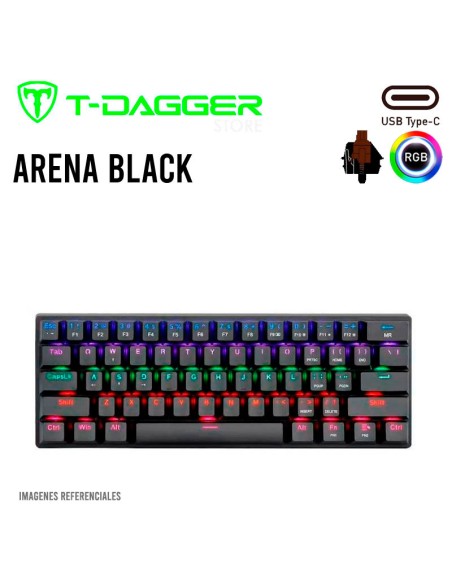 TECLADO T-DAGGER ARENA BLACK