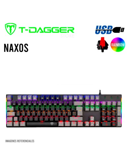 TECLADO T-DAGGER NAXOS RAINBOW