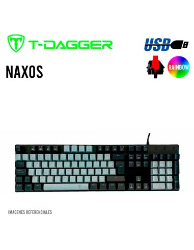 TECLADO T-DAGGER NAXOS RAINBOW