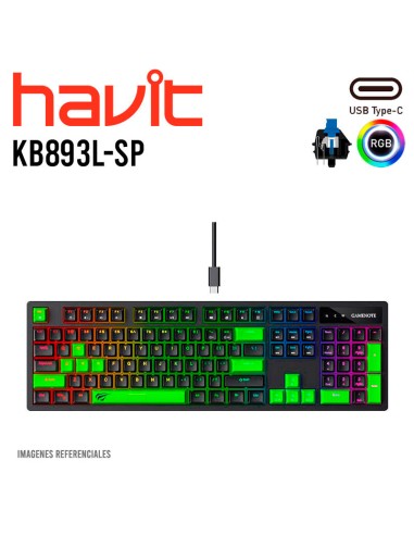 TECLADO GAMER HAVIT KB893L-SP