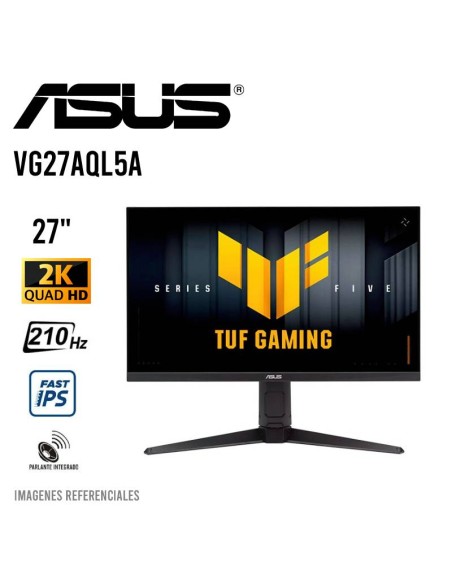 MONITOR GAMER ASUS 27" TUF ( VG27AQL5A ) PANEL FAST IPS | QHD 2560X1440 | 210HZ - 0.3MS | HDMI - DP