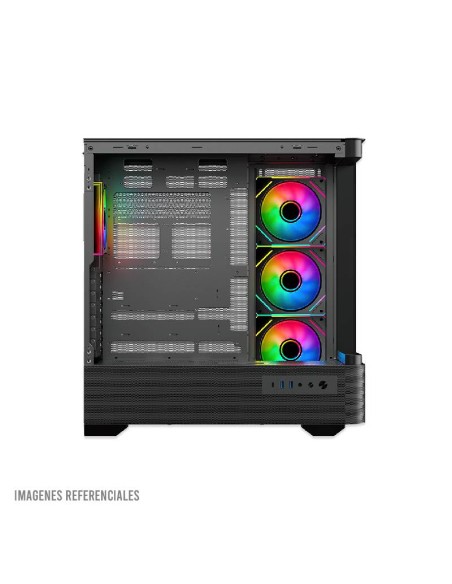 CASE ANTRYX FX 830 BLACK ( AC-FX830K ) S/FUENTE | VIDRIO TEMPLADO| USB-C | LED-ARGB