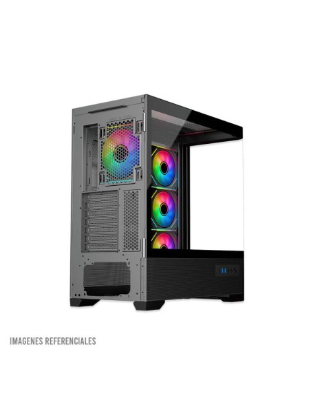 CASE ANTRYX FX 830 BLACK ( AC-FX830K ) S/FUENTE | VIDRIO TEMPLADO| USB-C | LED-ARGB