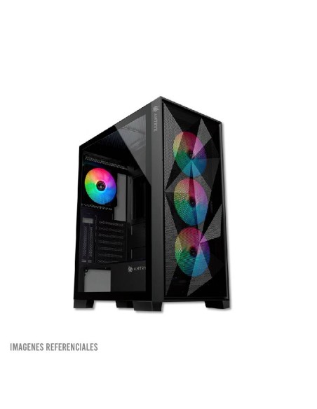 CASE ANTRYX RX 250 BLACK ( AC-RX250KFR ) S/FUENTE | VIDRIO TEMPLADO | 4 FIXED-RGB