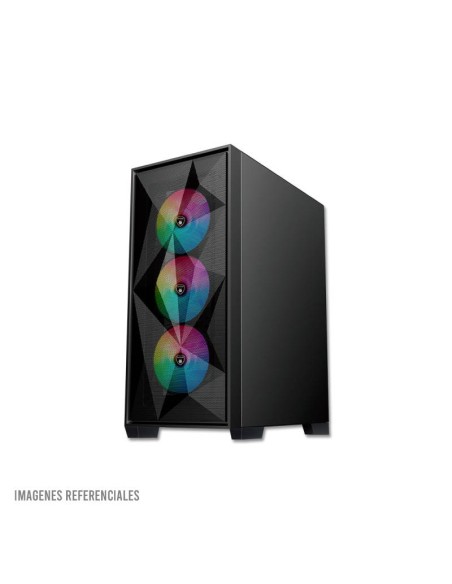 CASE ANTRYX RX 250 BLACK ( AC-RX250KFR ) S/FUENTE | VIDRIO TEMPLADO | 4 FIXED-RGB