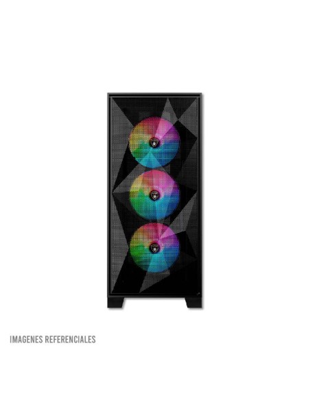 CASE ANTRYX RX 250 BLACK ( AC-RX250KFR ) S/FUENTE | VIDRIO TEMPLADO | 4 FIXED-RGB