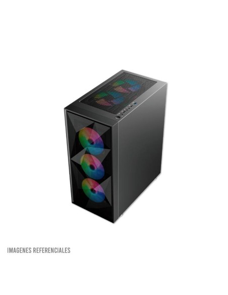 CASE ANTRYX RX 250 BLACK ( AC-RX250KFR ) S/FUENTE | VIDRIO TEMPLADO | 4 FIXED-RGB