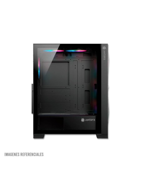 CASE ANTRYX RX 250 BLACK ( AC-RX250KFR ) S/FUENTE | VIDRIO TEMPLADO | 4 FIXED-RGB
