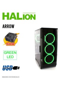 CASE GAMER HALION ARROW 500W 3X12RGB DOBLE RING VT