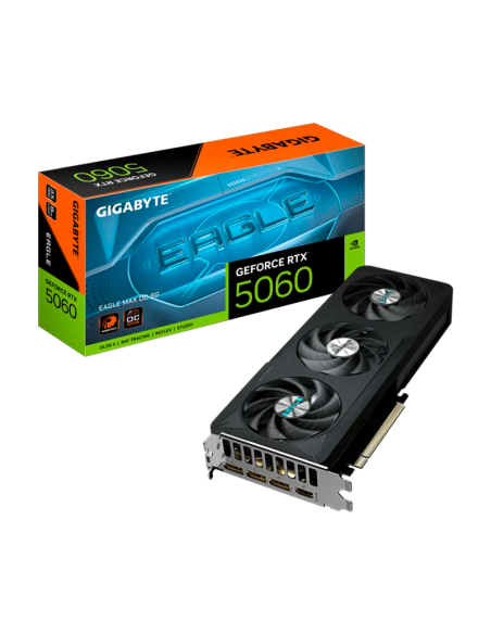 TARJETA DE VIDEO GIGABYTE RTX 5060 EAGLE MAX 0C 8GB GDDR7 (GV-N5060EAGLEMAX OC-8GD) 128 BIT