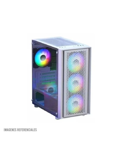 CASE GAMER HALION SCARLET 500W | VIDRIO TEMPLADO | LED-RGB