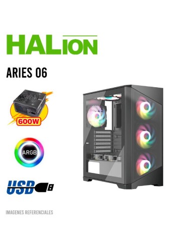 CASE GAMER HALION ARIES-06 ( ARIES 06 ) 600W |...
