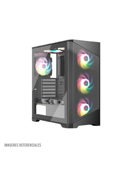 CASE GAMER HALION ARIES-06 ( ARIES 06 ) 600W | VIDRIO TEMPLADO | 4 LED-ARGB