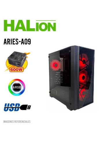 CASE GAMER HALION ARIES A09 ( ARIES-A09 ) 600W...
