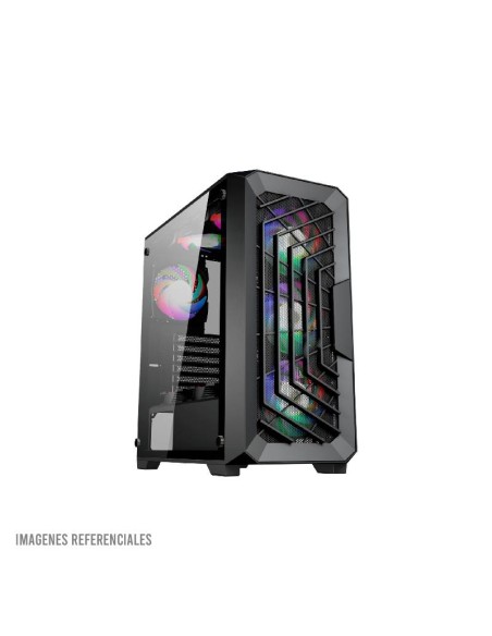 CASE GAMER HALION ARIES-02 ( ARIES 02 ) 600W | VIDRIO TEMPLADO | 4 LED-ARGB