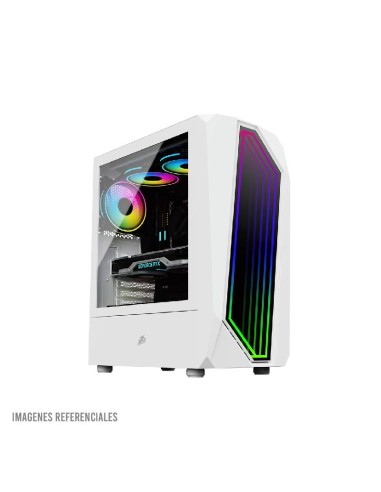 CASE GAMER 1ST PLAYER RAINBOW IS6(ATX)WHITE