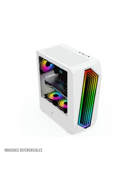 CASE GAMER 1ST PLAYER RAINBOW IS6(ATX)WHITE