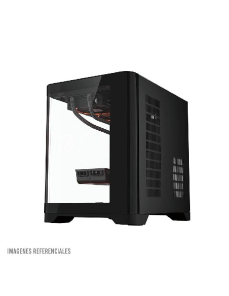 CASE 1ST PLAYER UV5 BLACK ( 1S-CA1ST-UV5 ) SIN FUENTE | VIDRIO TEMPLADO | LED-RGB