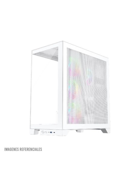 CASE 1ST PLAYER MI8 WHITE ( 1S-CA1ST-MI8 ) SIN FUENTE | VIDRIO TEMPLADO | LED-RGB