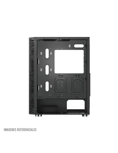 CASE MONTECH X3 GLASS BLACK S/FUENTE|VIDRIO...