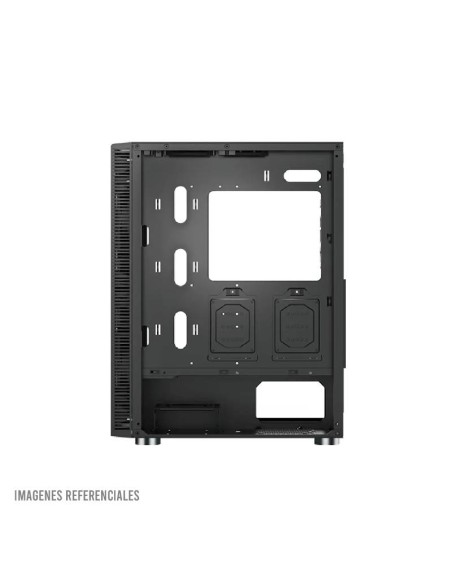 CASE MONTECH X3 GLASS BLACK S/FUENTE|VIDRIO TEMPLADO|LED-RGB|NEGRO
