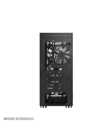 CASE MONTECH X3 GLASS BLACK S/FUENTE|VIDRIO TEMPLADO|LED-RGB|NEGRO