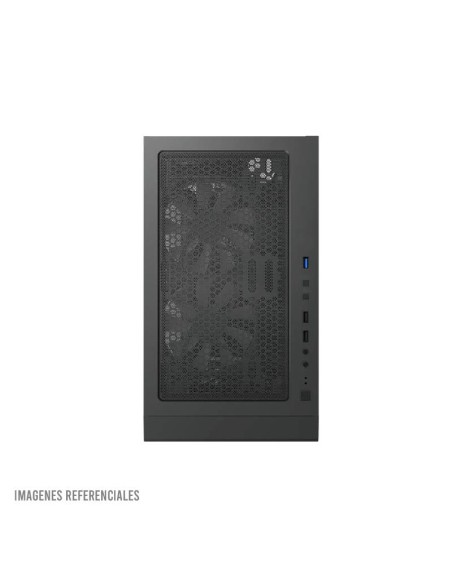CASE MONTECH X3 GLASS BLACK S/FUENTE|VIDRIO TEMPLADO|LED-RGB|NEGRO
