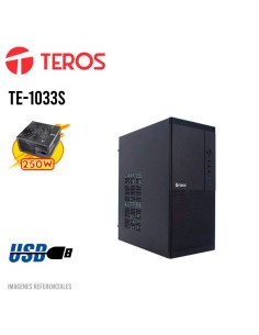 CASE TEROS TE-1033S STD NEGRO FUENTE 250W