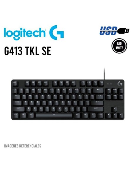 TECLADO GAMER LOGITECH G413 TENKEYLESS SE ( 920-010442 ) SWITCH TACTILE MECHANICAL | BLACK
