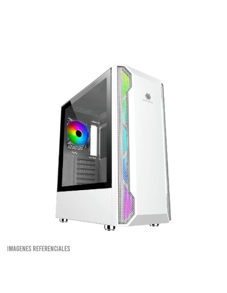 CASE ANTRYX RX 430U WHITE ( AC-RX430UW ) SIN FUENTE | VIDRIO TEMPLADO | LED-RGB