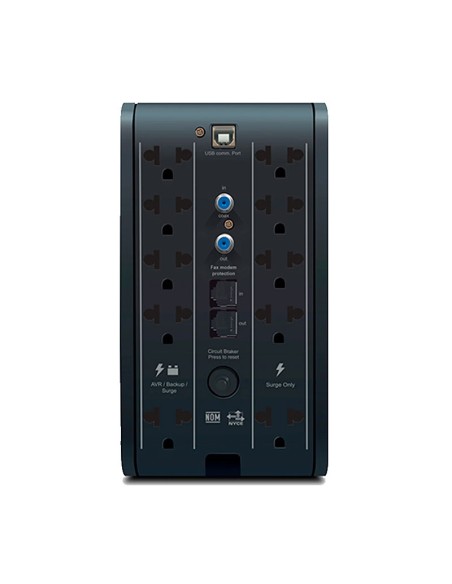 UPS CDP 1200VA/720W (R-SMART1210I) 10 TOMAS | 5 USB-A|USB-C | NEGRO